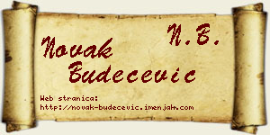 Novak Budečević vizit kartica